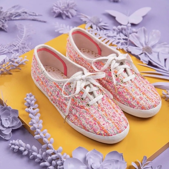 Keds Women's Oh Joy! Shoes - Keds Women's Oh Joy ! SZ 7 Champion Woven Pink Multi Sneakers WF62389 NWT